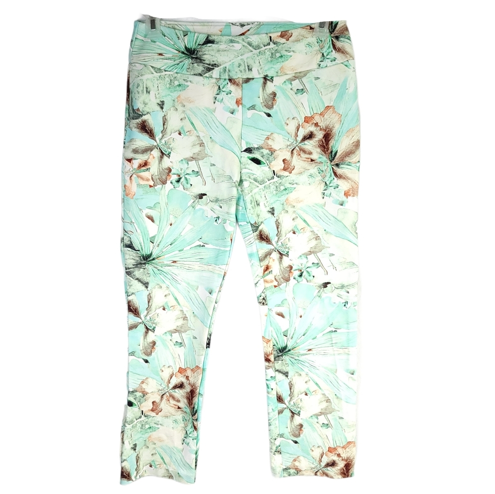 Soft Surroundings mint floral pants Petite Medium